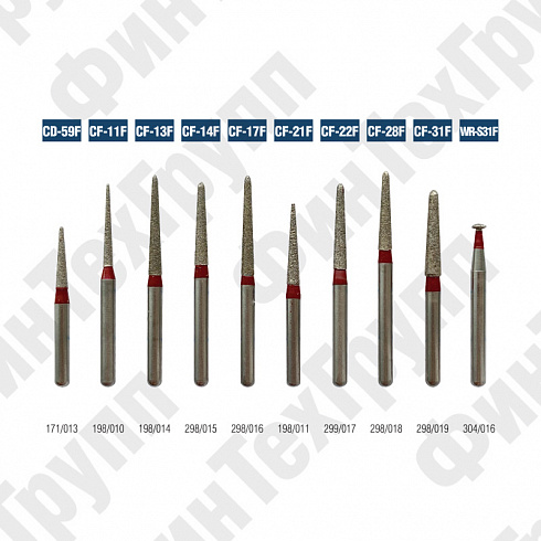 Алмазные боры CD-59F, CF-11F CF-31F, WR-S31F нумерация идентична борам MANI 